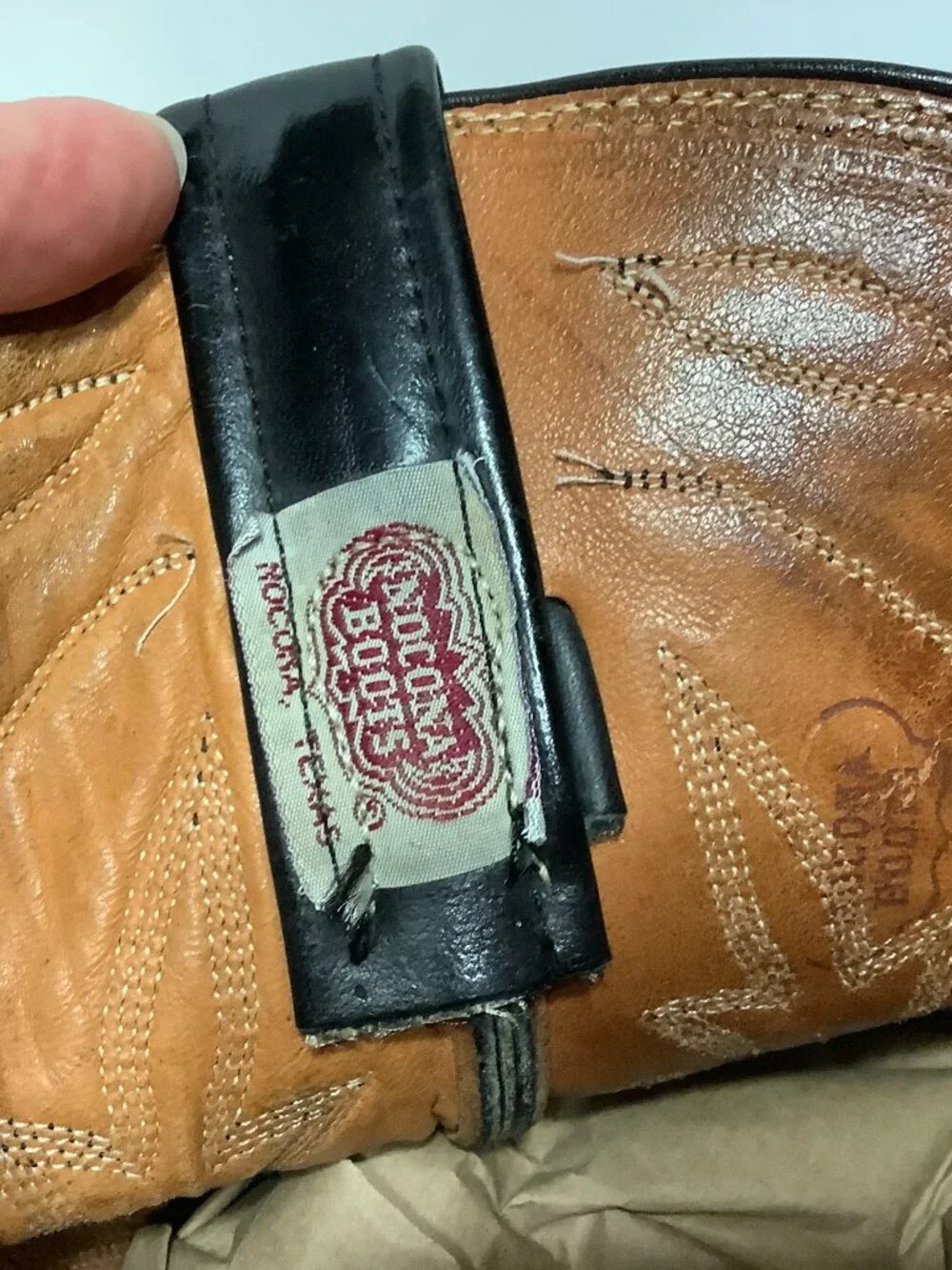 Vintage Nocona Leather Boots N25436 #K017 Black